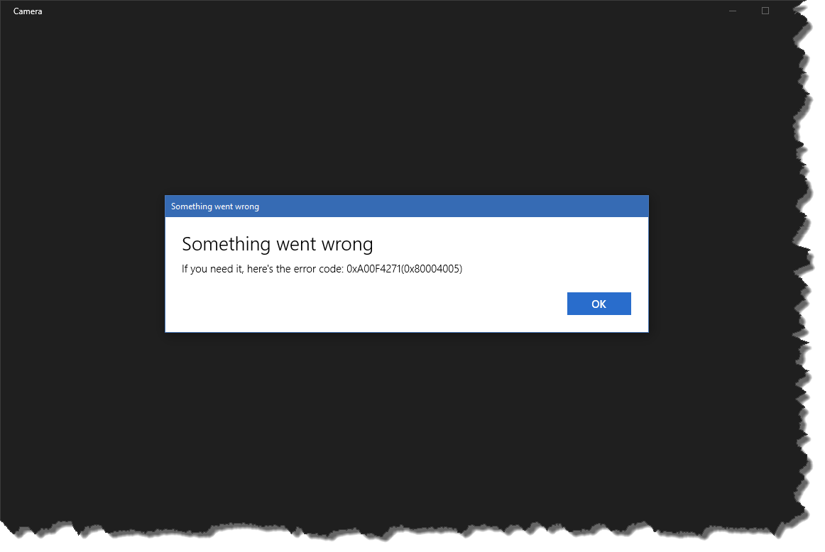 COMPUTERS AND OTHERS Fix HD cam Error Code 0xA00F4271(0x80004005