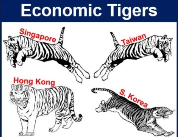 Тигр какое государство. Азиатские тигры. Государства азиатские тигры. Четыре азиатских тигра. Азиатские экономические тигры.