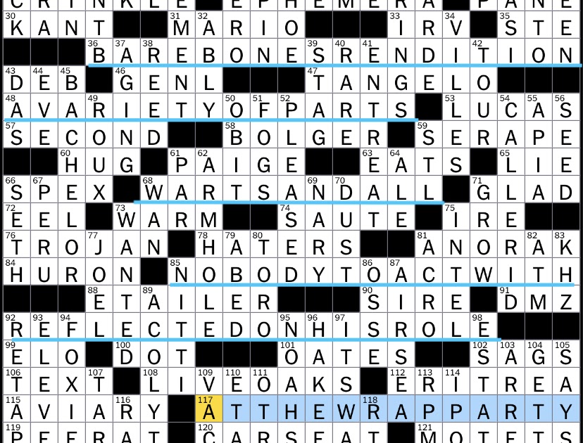 The New York Times Crossword Puzzle Solved: Sunday's New York Times crossword puzzle solved