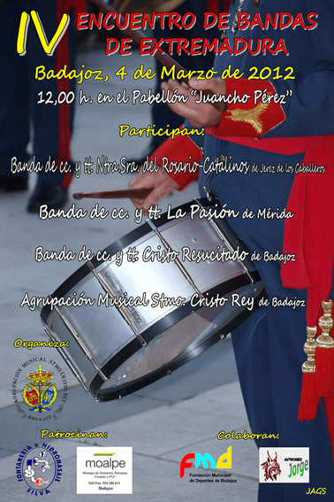 Cartel IV Certamen de Bandas de Extremadura