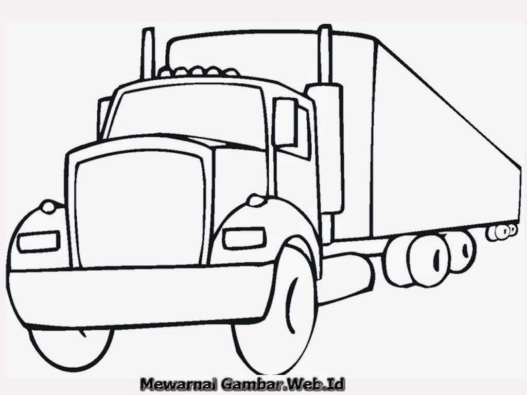 Mewarnai Gambar Truk - Mewarnai Gambar