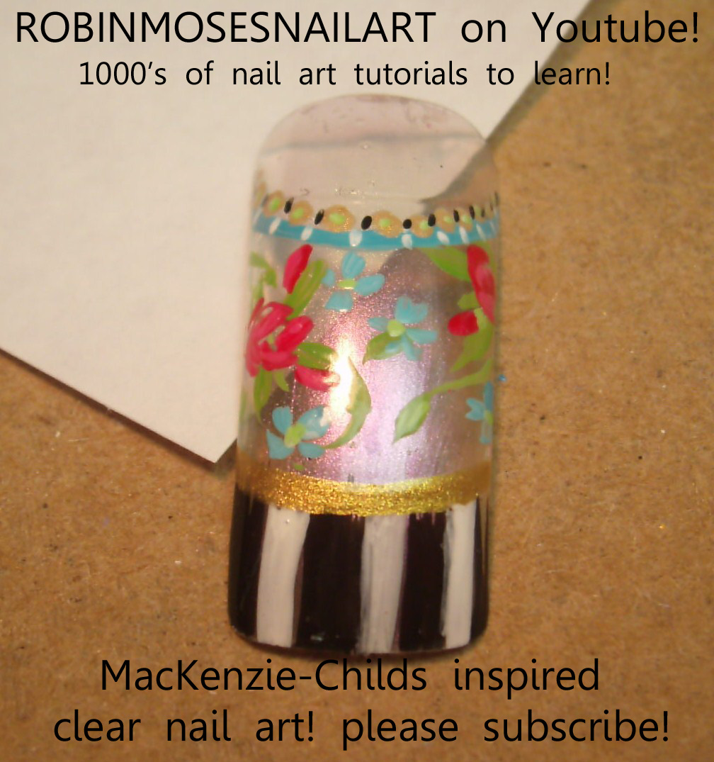 Nail Art by Robin Moses mac eyeshadow nail, mac reflects pink, mac