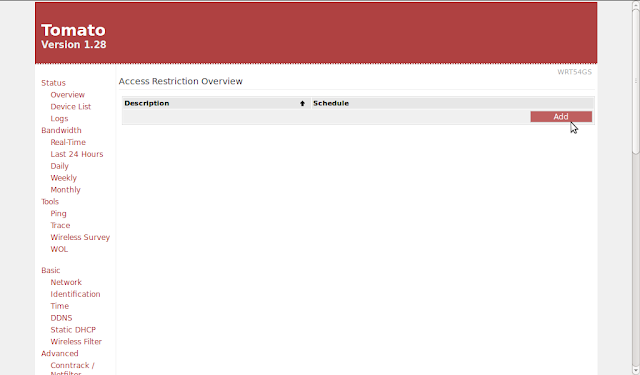 DriveMeca bloqueando trafico con firmware Tomato en un Linksys WRT54G DriveMeca bloqueando trafico con firmware Tomato en un Linksys WRT54G