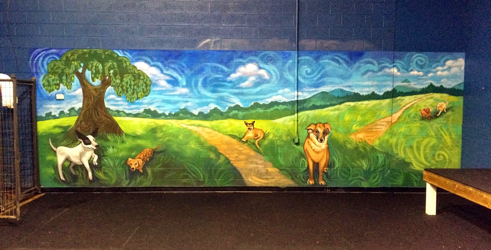 The Talking Walls Doggie Daycare Mural