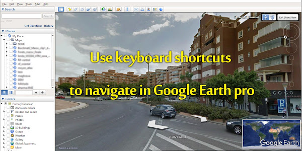 Use keyboard shortcuts to navigate in Google Earth pro