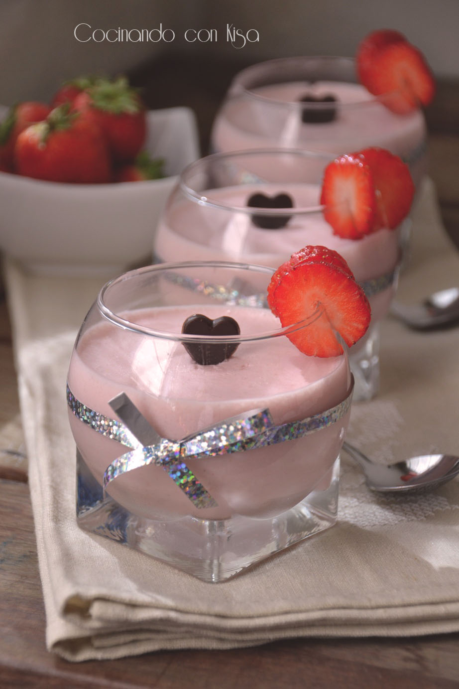  Mousse de fresas (Forma tradicional) 
