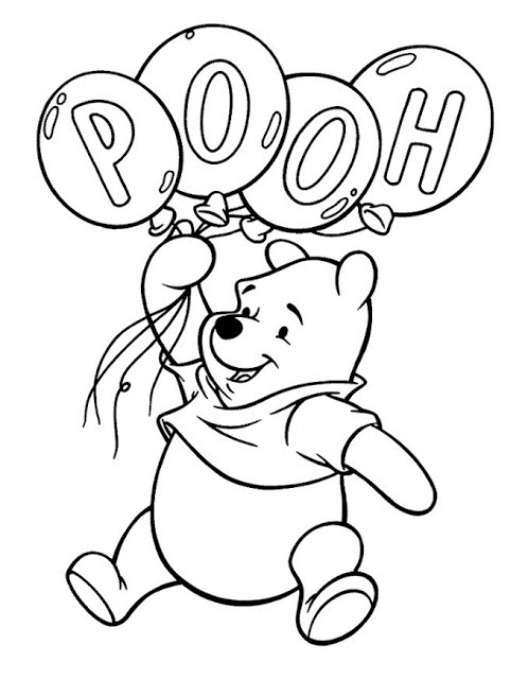 15 Gambar Sketsa  Mewarnai Kartun Winnie The Pooh Yang Lucu 