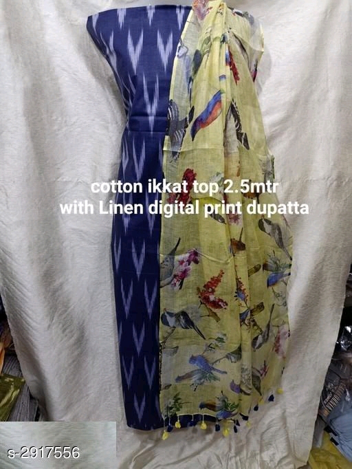 Suits : ikkat cotton (dupatta pure linen)Cotton ₹1595/- free COD ...