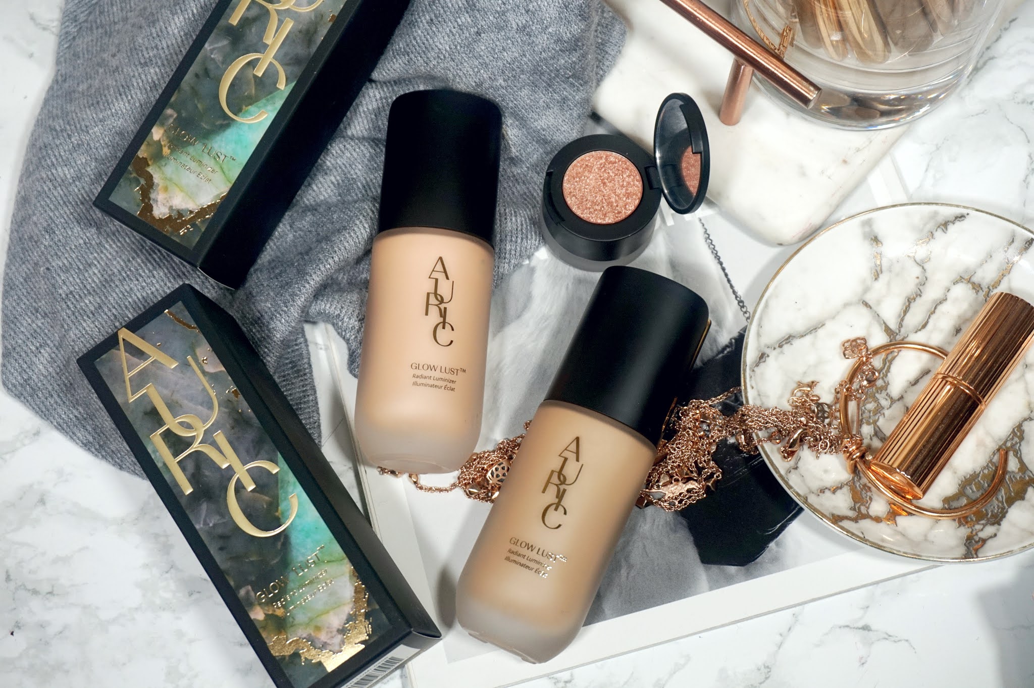 Auric beauty kit | Review | AURIC Cosmetics Glow Lust Radiant Luminizer | PRETTY IS MY