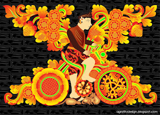 Maduwe Karang Temple Decoration Balinese Style Vector