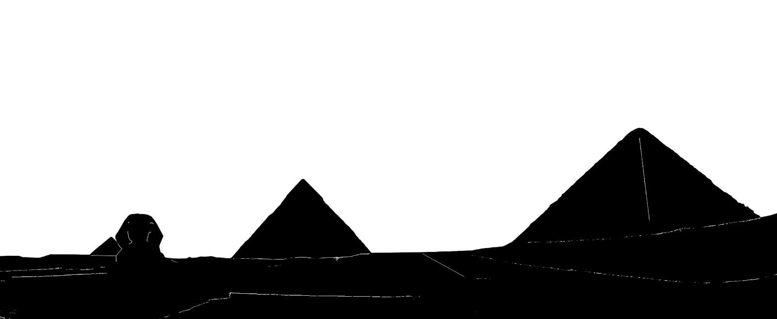Stock Pictures: Pyramid Silhouettes and Sketches