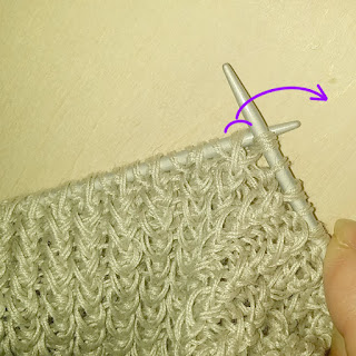 ベビーケーブル①の編み方, how to knit the baby cable patern, 绳子的针织方法