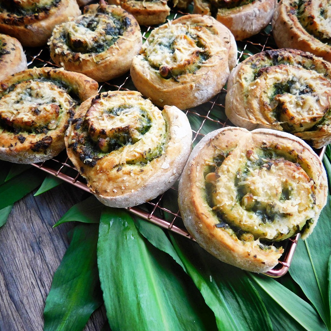 Wild Garlic Pesto Pinwheels Foodie Quine Edible Scottish Adventures