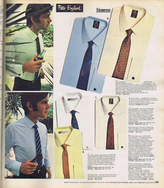 Nylon Shirts: Peter England and Tricopress Bri-Nylon Shirts - 1970