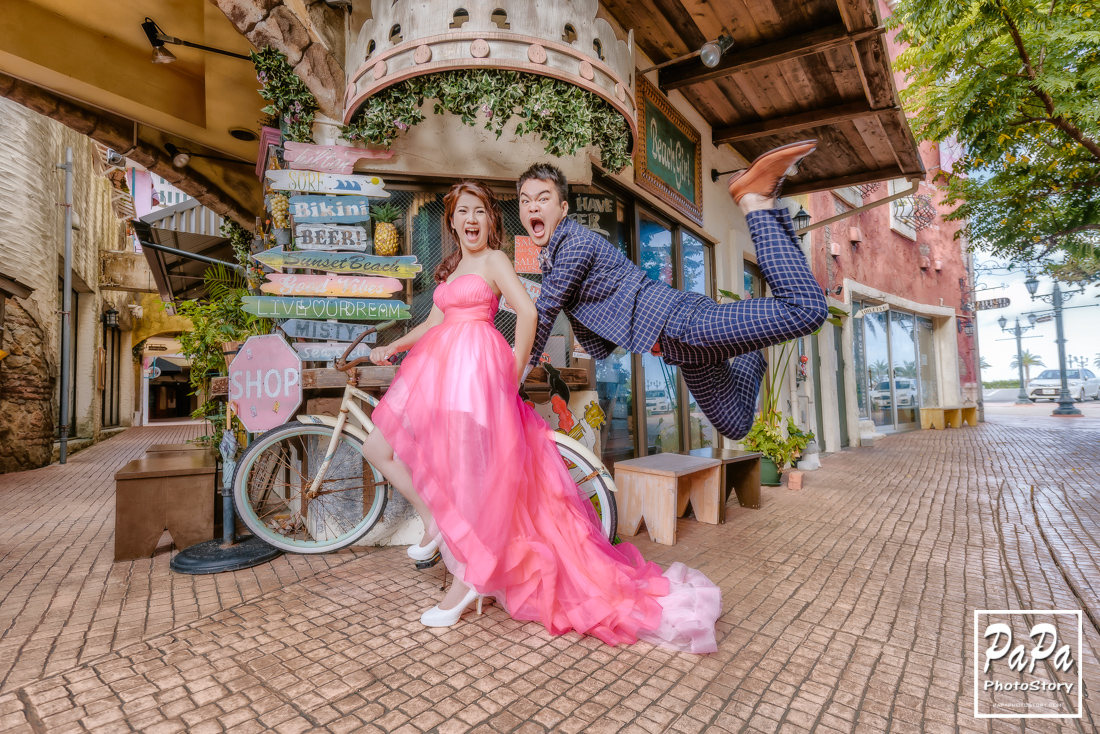 PAPA-PHOTO 沖繩自助婚紗,美國村,勝連城跡,伊計島,ESTINATE HOTEL,海中道路