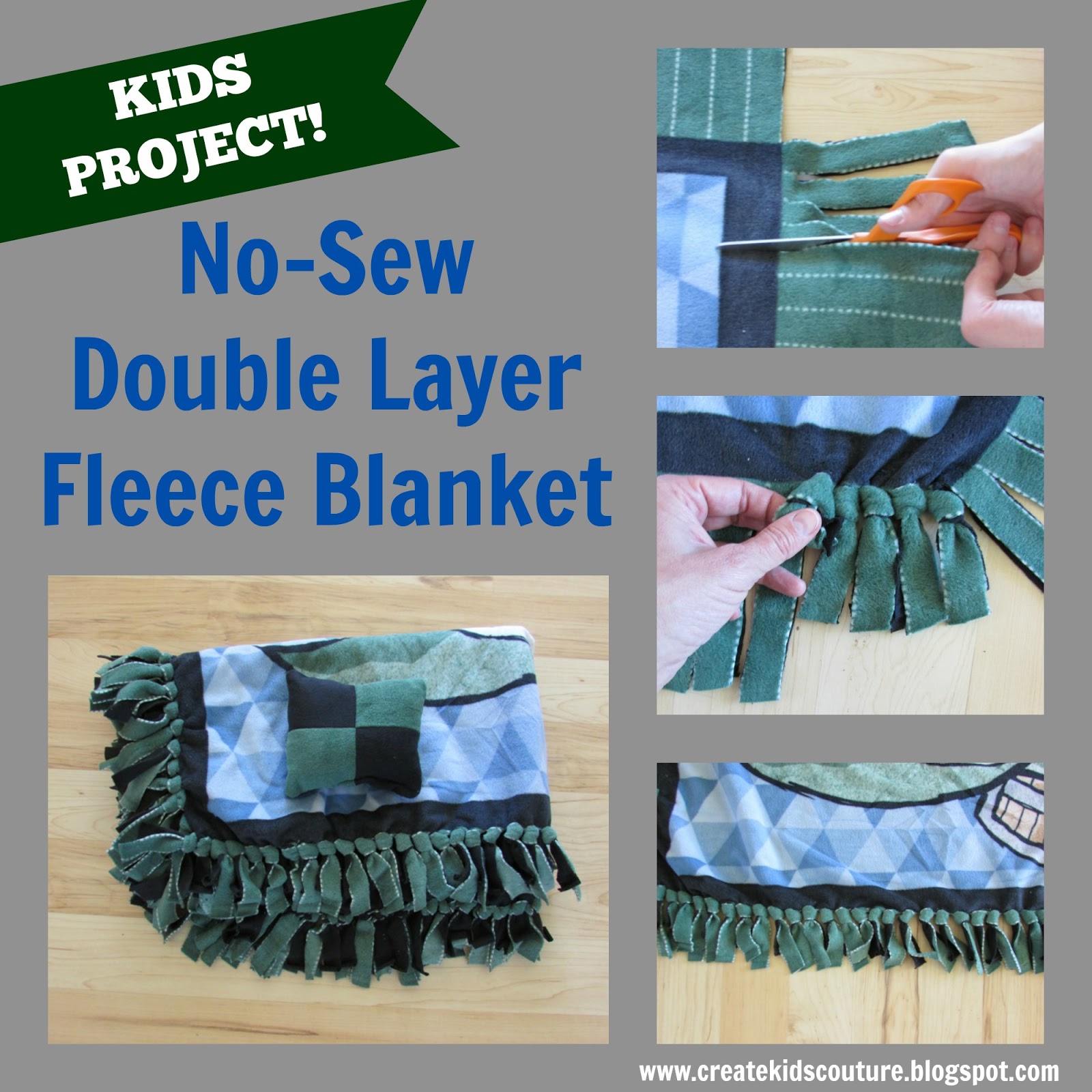 Create Kids Couture: Kid Project: No-Sew Double Layer Fleece