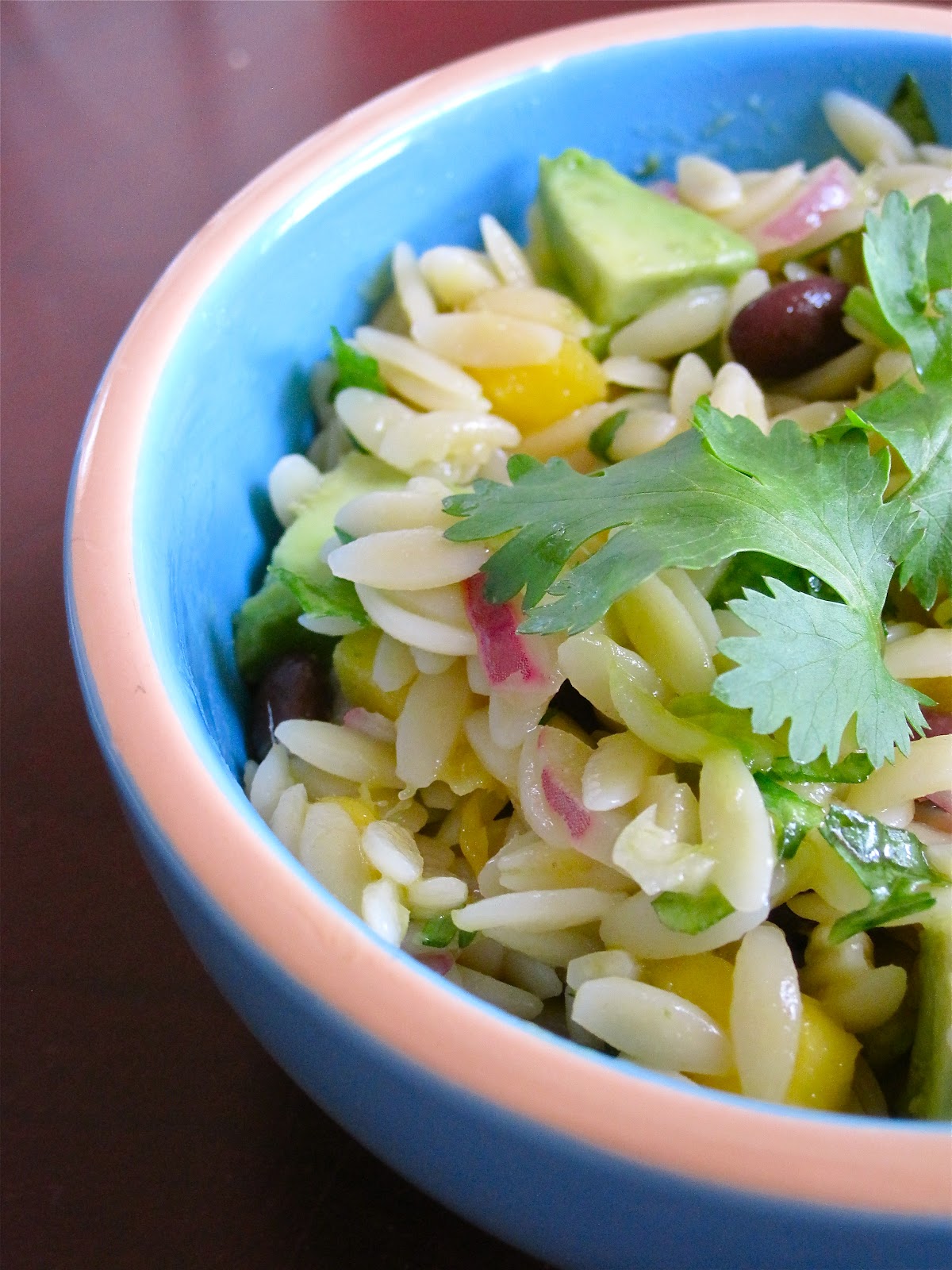 lemon drop Mango Avocado Orzo Salad