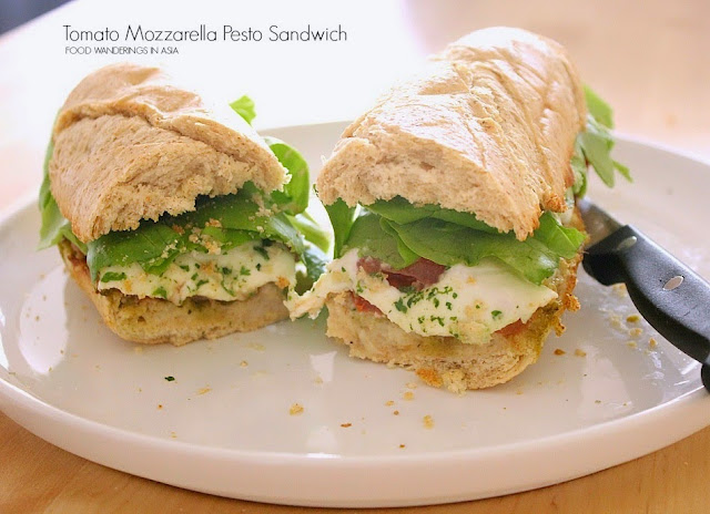 Tomato Mozzarella Pesto Sandwich