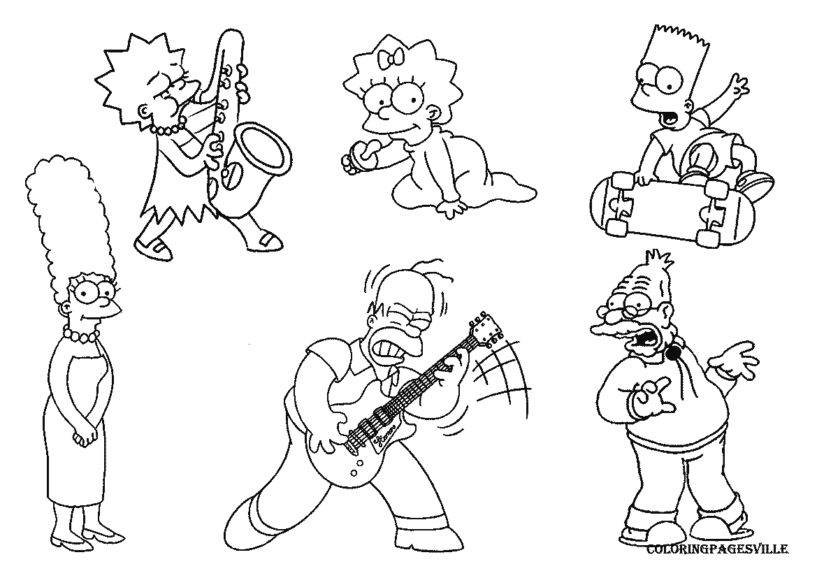The Simpsons Coloring Pages Cartoons Coloring Pages November 2011