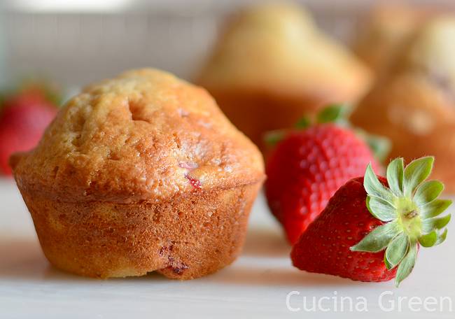 muffin senza burro fragole