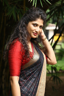 Roshini Prakash Saree Stills From Jada Movie Audio Launch