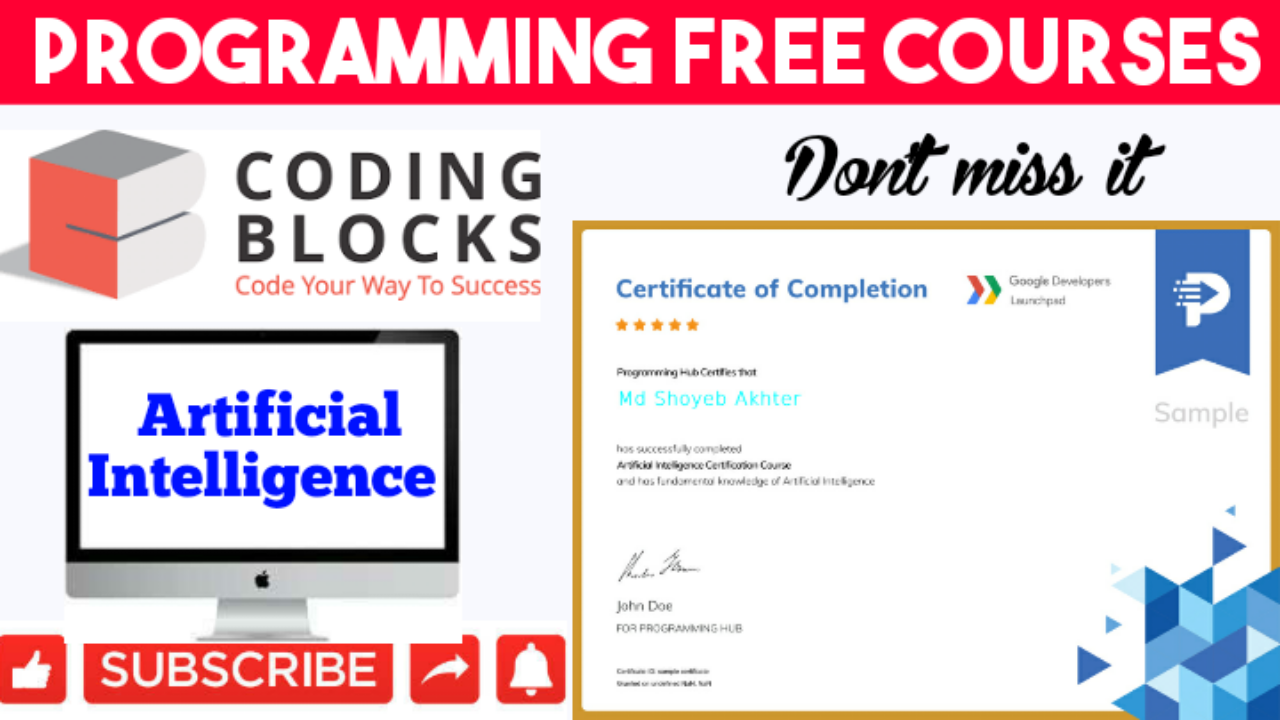 Programming Courses Certificate