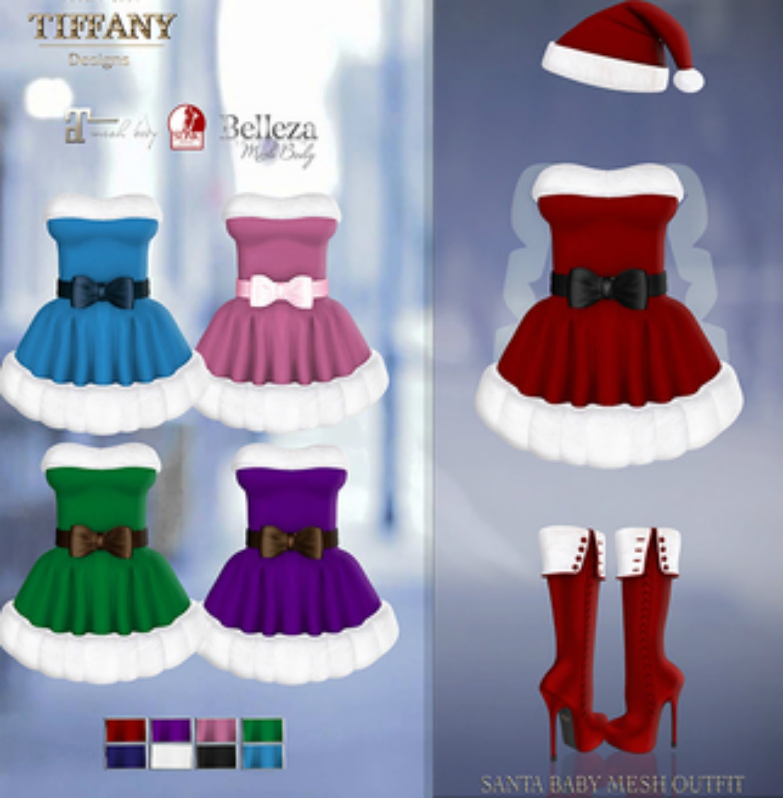 Tiffany Designs ::24H PROMO:: Santa Baby Outfit ~ 8 Textures HUD