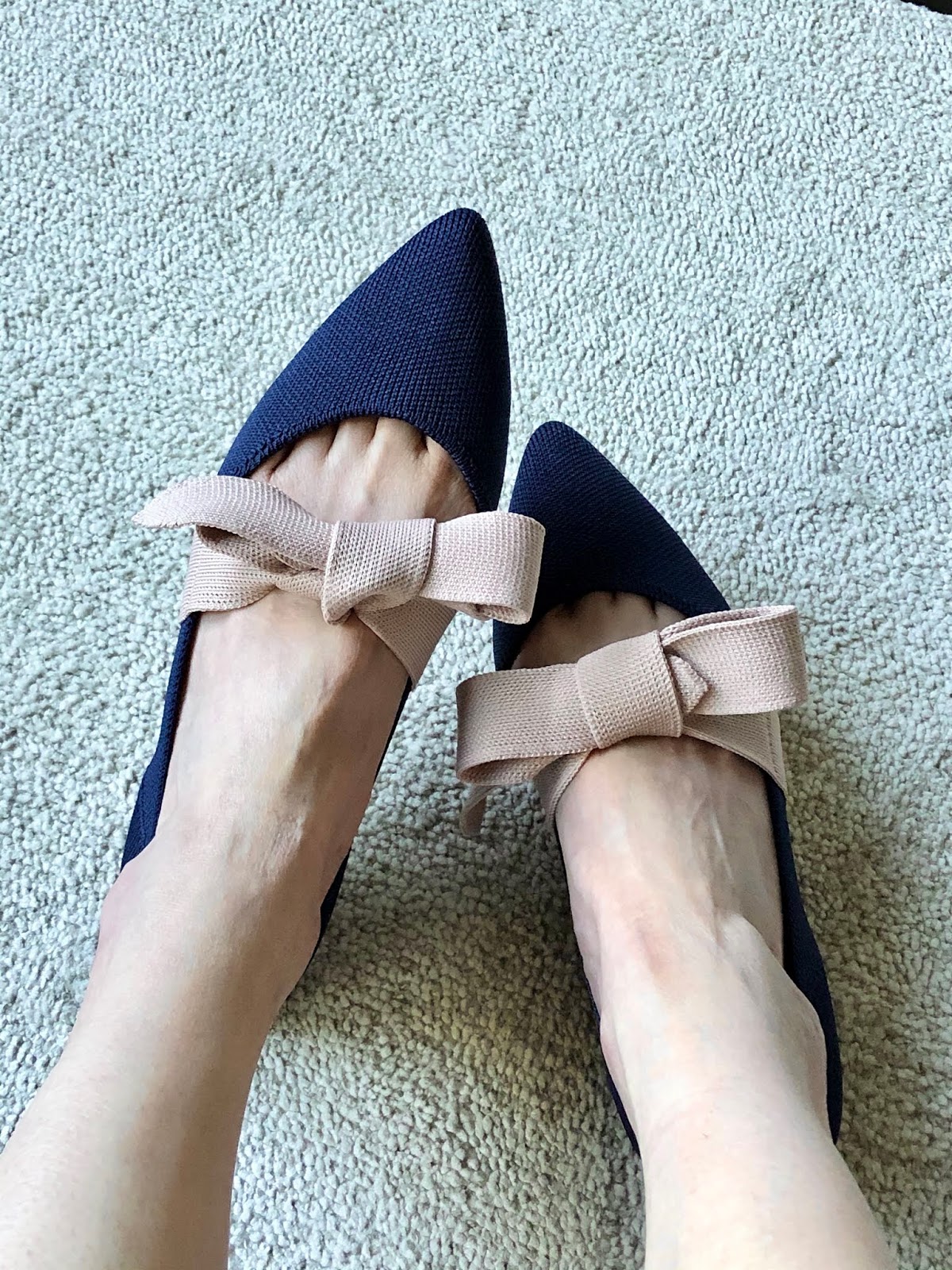 ROTHYS Sapphire Blue Mary Jane with Bow Rothys philipshigh.co.uk