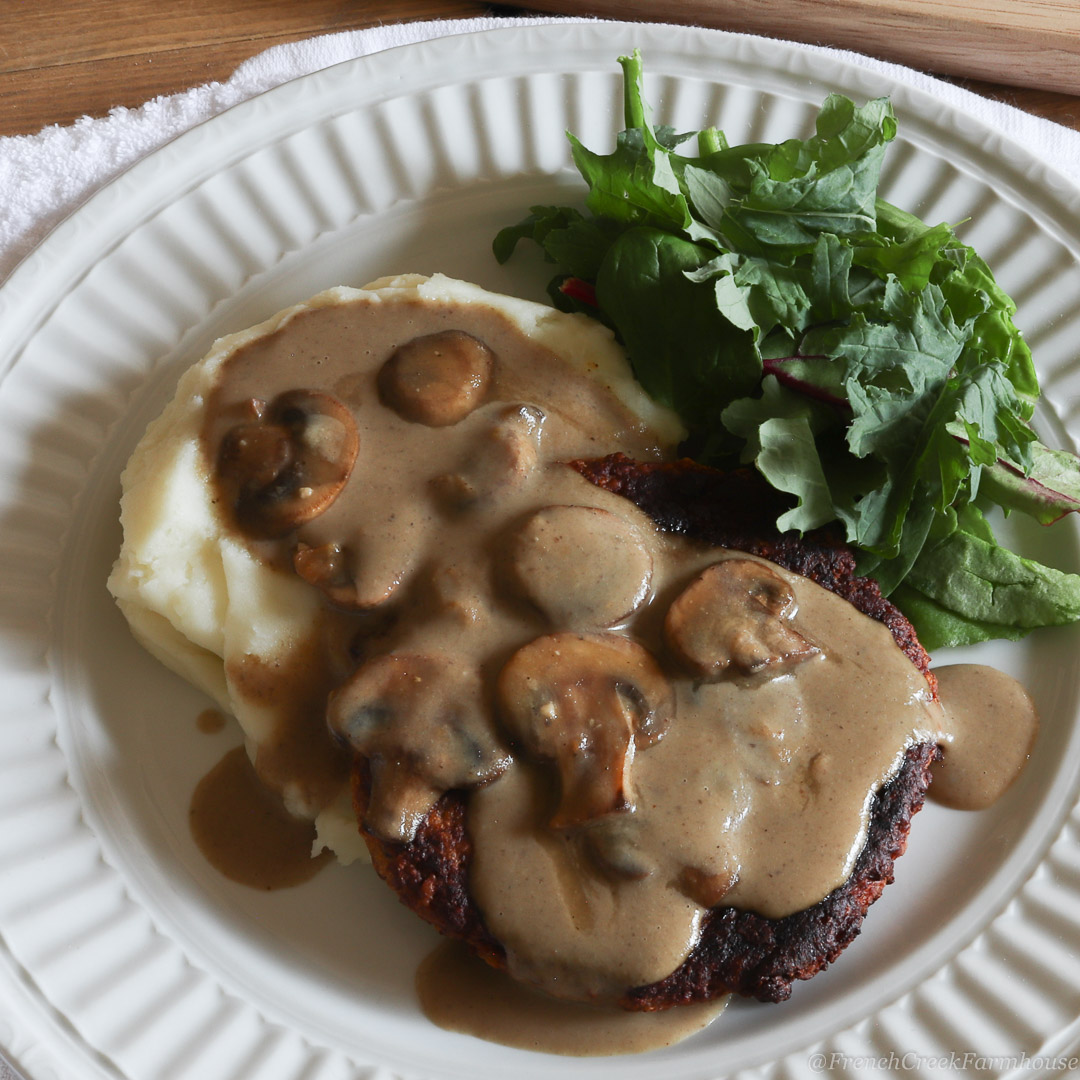 Salisbury Steak (Vegan + GlutenFree) French Creek Farmhouse