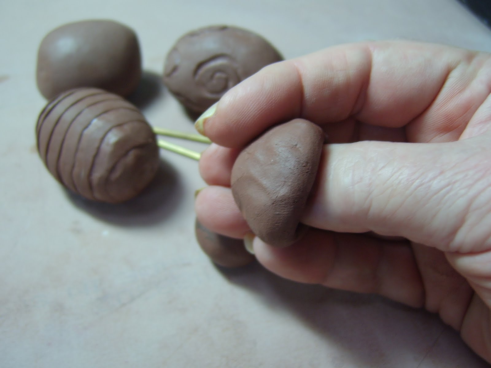 Hand Carved Hollow Beads 2