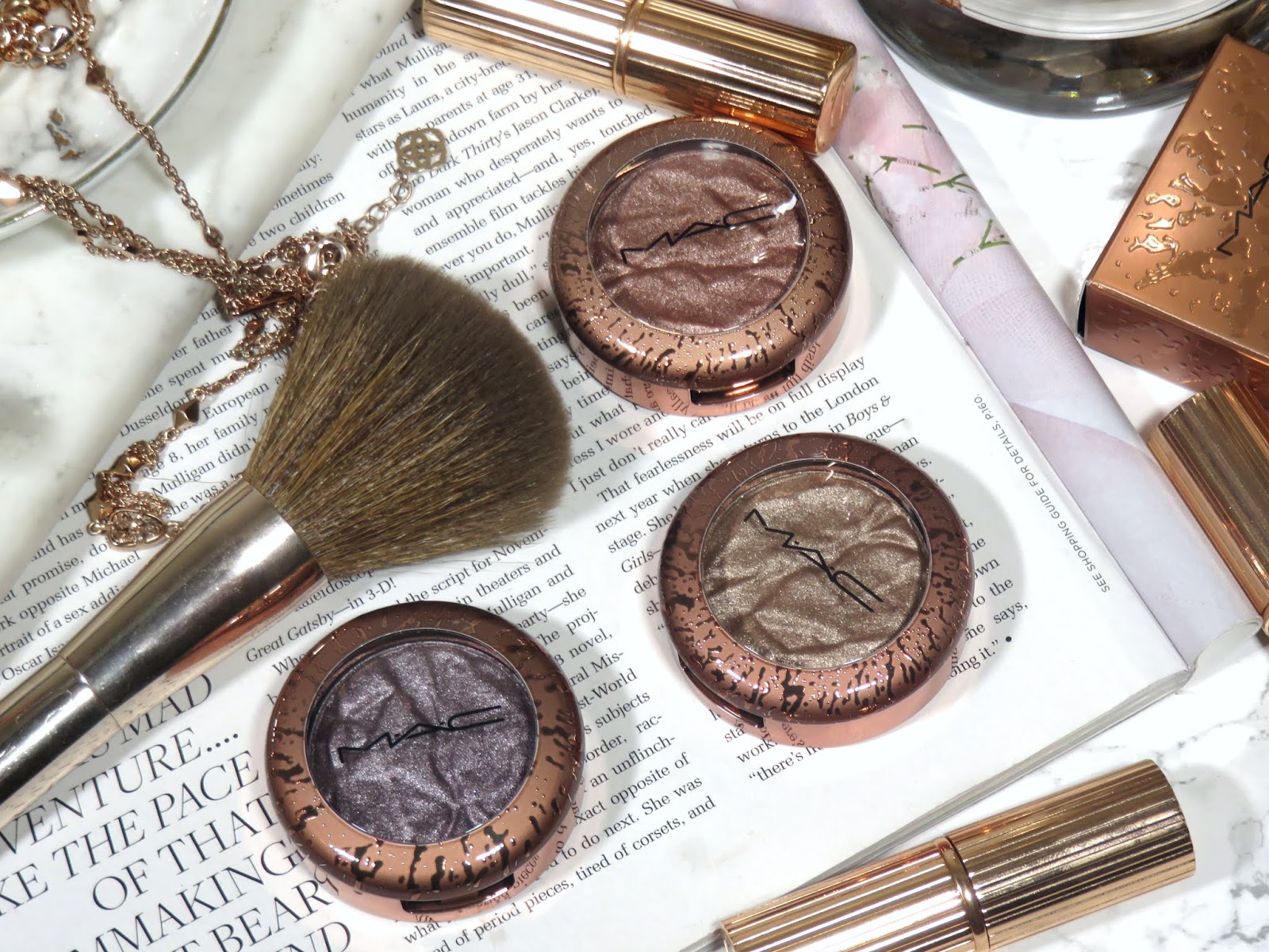 MAC Cosmetics Bronzer Collection Foiled Eyeshadows Review and Swatches