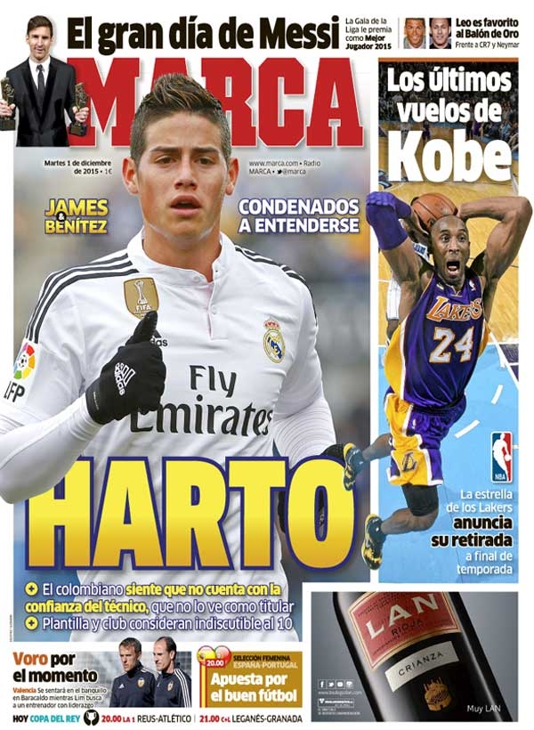 Real Madrid, Marca: "Harto"