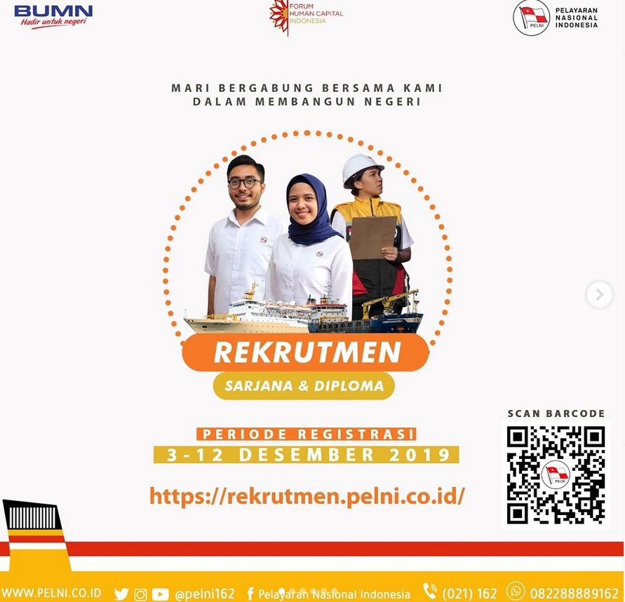 Lowongan Kerja Pt Pelni Persero Jenjang Sarjana Diploma Rekrutmen Dan Lowongan Kerja Bulan Maret 2021