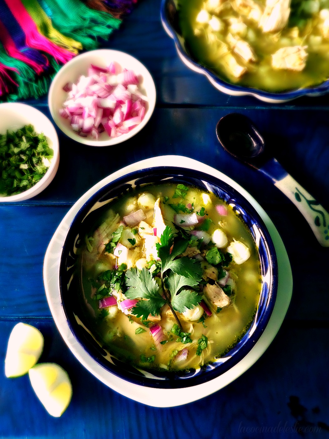 She Made/Ella Hace: Chicken Pozole Verde #SoupWeek - La Cocina de Leslie