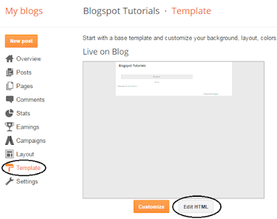 creating blogger template