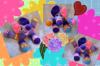 cauliflower ears,happy colors,a huge grin, just a funny toy to crochet! funmigurumi huggy dumpling thunder the elephant crochet toy pattern