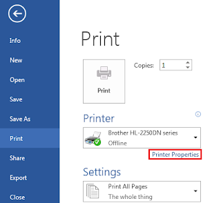Cara Print Hitam Putih di Microsoft Word