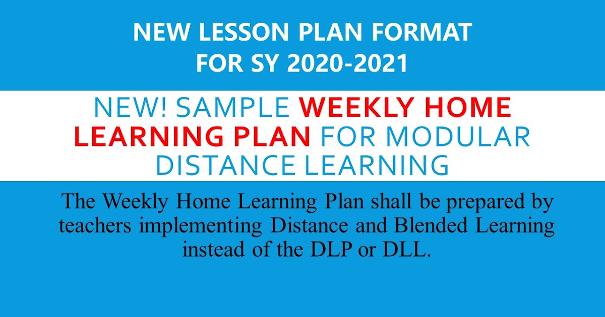 Sample Weekly Home Learning Plan For Modular Distance Learning Deped Sample Weekly Home Learning Plan For Modular Distance Learning Deped