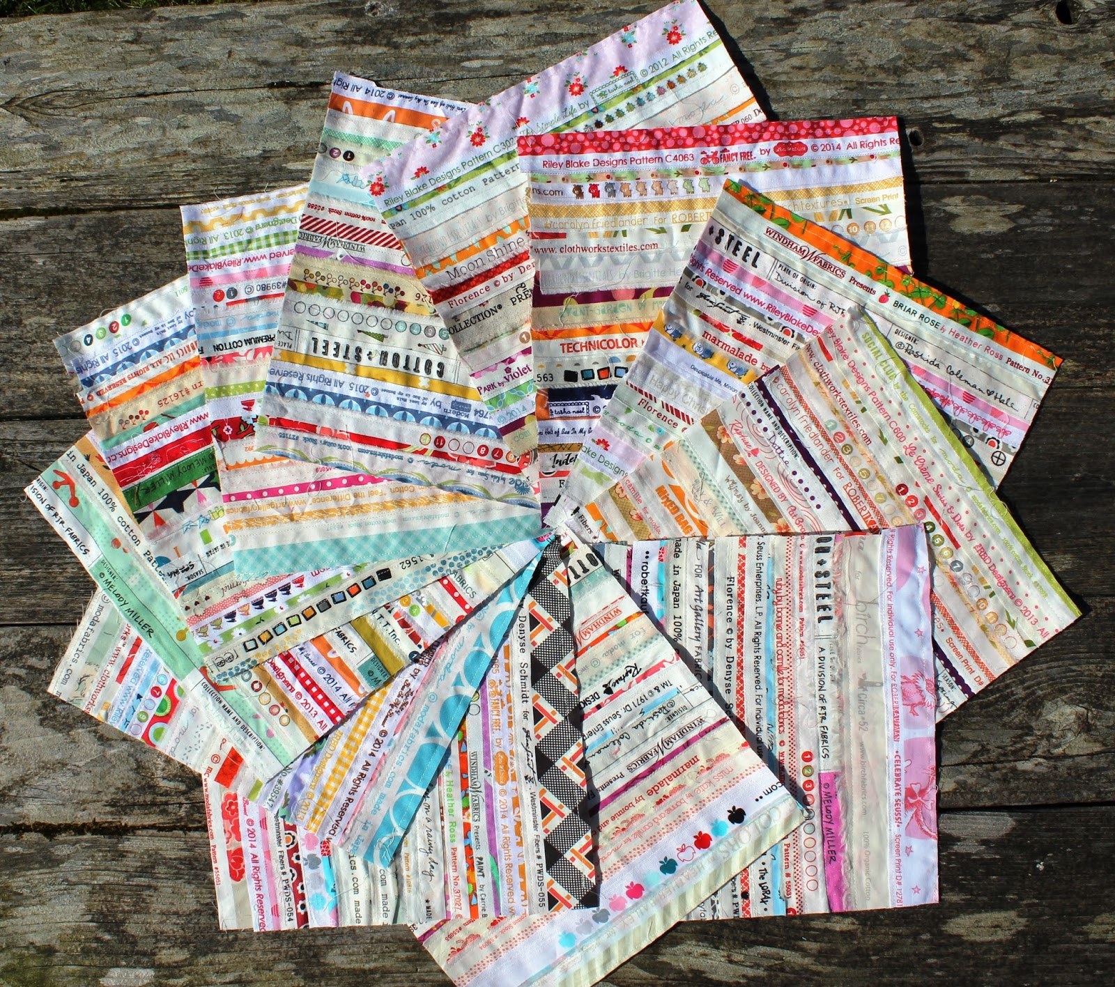 Fluffy Sheep Quilting Selvage Blocks for Miles