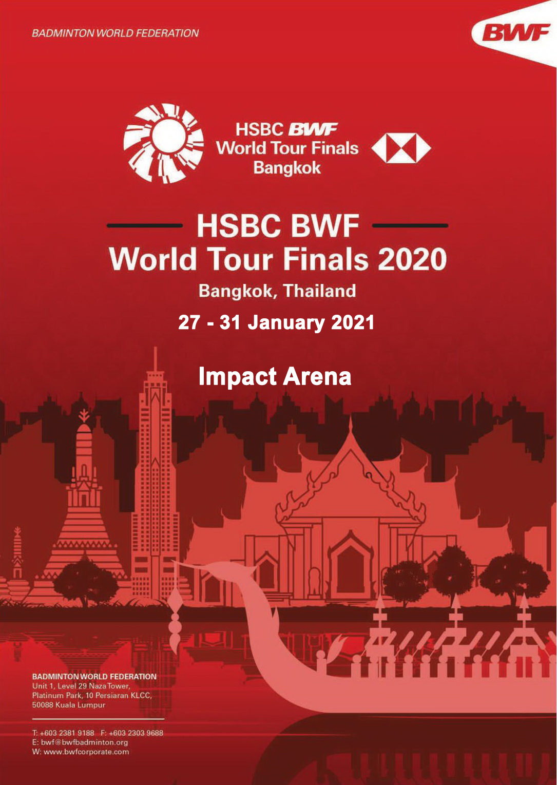 ศูนย์รวมข้อมูลการแข่งขันแบดมินตัน ภาคเหนือ LIVE Draw HSBC BWF WORLD TOUR FINALS 2020