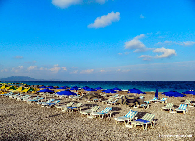 Praia de Psaropoula, Cidade de Rodes, Dodecaneso, Grécia