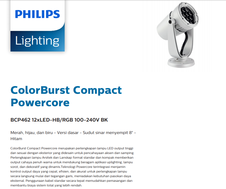 PHILIPS ZCP462 G2 BSP D153 A80 DISTRIBUTOR RESMI LAMPU PHILIPS