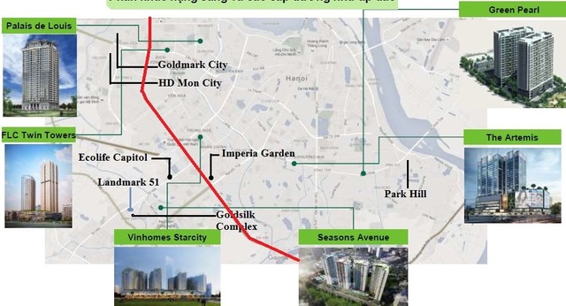 Dự án chung cư cao cấp đang triển khai "vây" tuyến vành đai 3 Dự án chung cư cao cấp đang triển khai "vây" tuyến vành đai 3