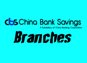 List of China Bank Savings Branches