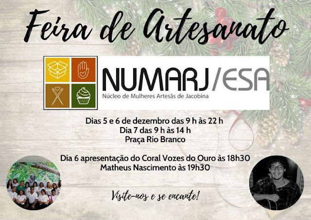 Feira de Artesanato da Numarj começa nesta quinta-feira, em Jacobina