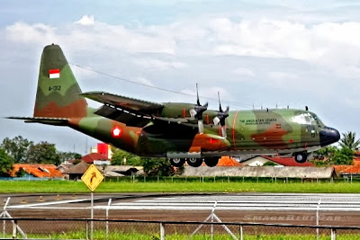 C-130 Hercules TNI-AU, A-1323. PROKIMAL ONLINE Kotabumi Lampung Utara