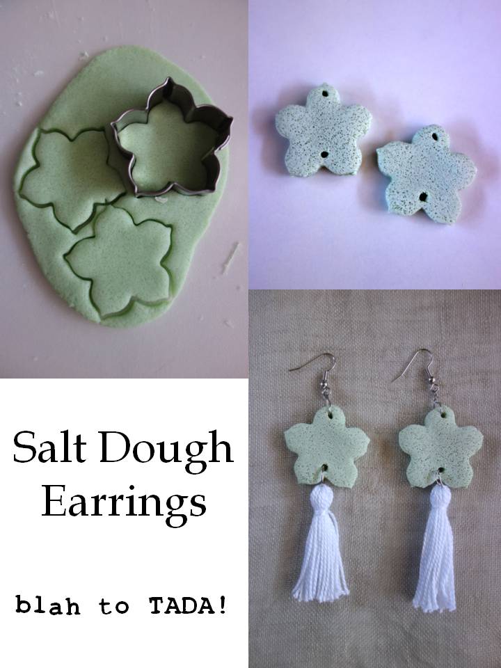 blah to TADA! Salt Dough Earrings