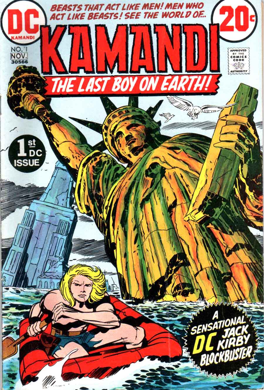 Kamandi #1 dc bronze age science fiction 1970s comic book cover art by Jack Kirby