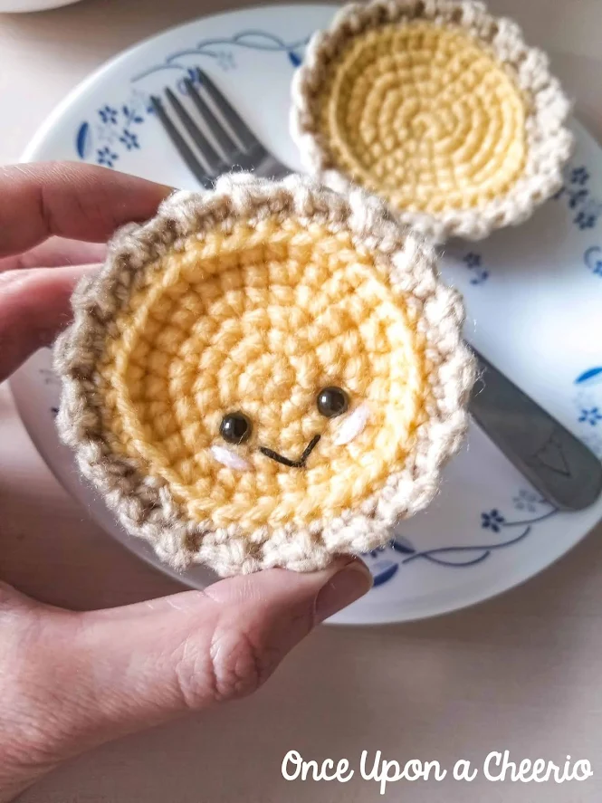 Hong Kong Egg Tart Play Food Amigurumi FREE Crochet Pattern