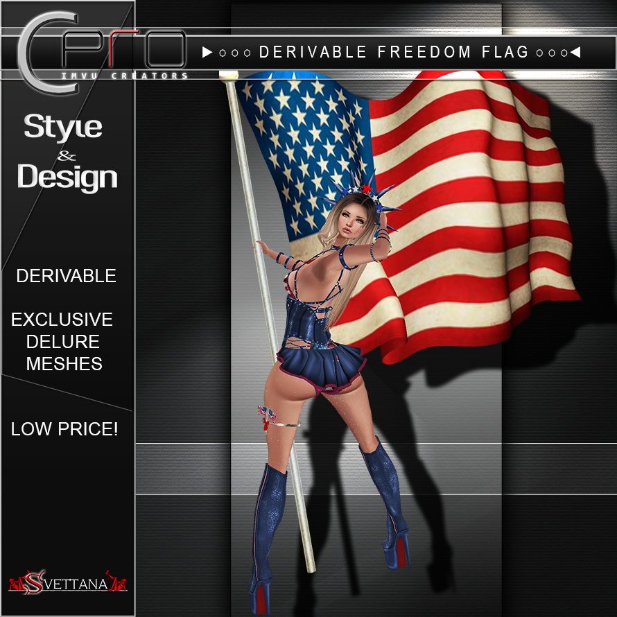 DERIVABLE FREEDOM FLAG - SVETTANA SHOP